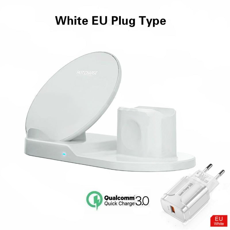 3-in-1 Fast Wireless Charger Dock Stand